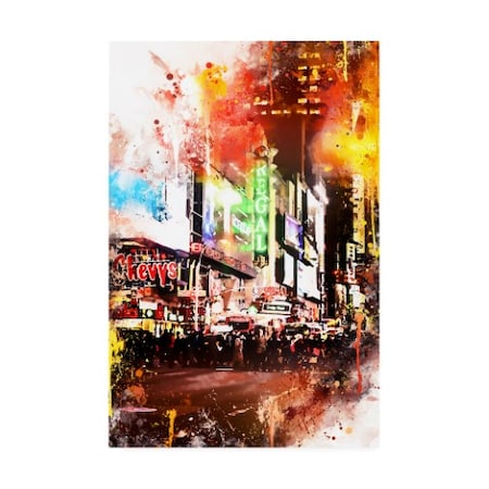 Philippe Hugonnard 'NYC Watercolor Collection - Pedestrian Pathway' Canvas Art,22x32
